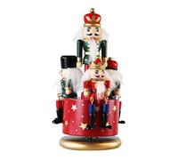 Christmas Musical Box, Rotating Christmas Nutcracker, Figurines Decoration | 4.33x4.33x7.87 inches Nutcracker Musical Box for Tables Shelves Mantelpieces Living Room, Home