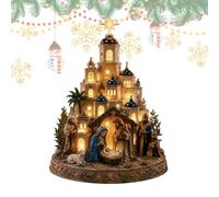 Christmas Nativity Light Tower, Christmas Lighted Home Nativity Decoration