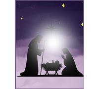 Christmas Nativity Ruled Notebook | Christian Christmas Nativity Ruled Notebook - Daily Journaling | Nativity-Themed Ruled Notebook