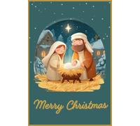 Christmas Nativity scene Notebook Journal watercolor style Merry Christmas, Christian Journal Paperback 6x9 Inch: Perfect for Christmas Gift, Birthday Gift, Women, Holiday season time