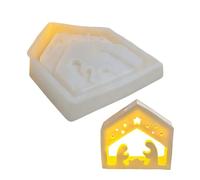 Christmas Nativity Silicone Mold - Advent Candle Holder | Resin Clay Soap