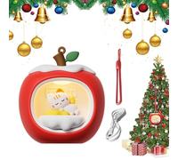 Christmas Night Light - Bedside Atmosphere Cute Lamp, 3D Fruit House Desk Lamp With Lanyard, Rechargeable LED Light | Christmas Ornament For Nightstand Nursery Wall Dorm Bedside Table