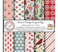 Christmas Nostalgia Scrapbook Paper: Vintage Craft Paper Pad, Mid-Century Modern Retro, 1950's and 1960's Theme, Holiday Scrapbooking, Double Sided ... Origami, Cardmaking, DIY, Gift Decorating)