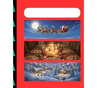Christmas Notebook - 100 Pages: Blank Pages for Notes, Drawing, and Holiday Planning - Red Cover with Trees and Snowflake Accent | 7.5" x 9.25"