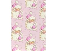 Christmas Notebook Cute Vintage Santas Pink Theme: Holiday Journal 6x9