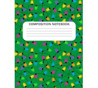 Christmas Notebook, Holiday Lights Notebook, Christmas Notebook for Kids, Teens, Adults, School, Journal, 8.5x11, 200pages, Lined, College Ruled