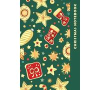 Christmas Notebook: Jolly Gold & Red | 100 Pages | 6 X 9