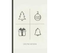 Christmas Notebook: Minimalist Holiday Journal with 120 Blank Pages | Modern Christmas Icon Design