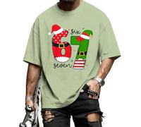 Christmas Numbers 67 Shirt Six Seven Funny 6 7 Meme t-shirt grafica girocollo moda casual cotone t-shirt quotidiana vacanza, Verde chiaro, L