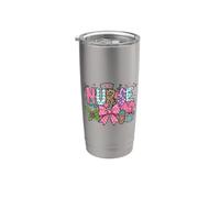 Christmas Nurse Coquette Bow Stethoscope ER RN ICU Nursing Bicchiere termico in acciaio inox doppia parete