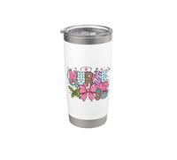 Christmas Nurse Coquette Bow Stethoscope ER RN ICU Nursing Bicchiere termico in acciaio inox doppia parete