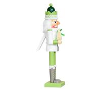 Christmas Nutcracker - Bambola in legno da collezione, 38,1 cm | Statuetta di Natale schiaccianoci per camera da letto, studio, scrivania, libreria, ingresso, comodino