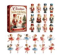 Christmas Nutcracker Dancers Advent Calendars 2026, 2D Acrylic Ornaments