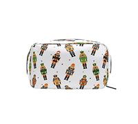 Christmas Nutcracker Pois Makeup Bag Organizer portatile Borsa cosmetica per custodia da viaggio per trucchi, regali, borsa da toilette per uso quotidiano per ragazze e donne