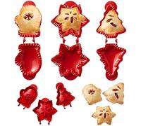 Christmas One Press Hand Pie Maker, Party Potluck Hand Pie Molds, Holiday Mini Pie Molds for Baking, Halloween Ringraziamento Apple Pumpkin Pie Press Tools (3 pezzi)