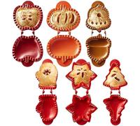 Christmas One Press Hand Pie Maker, Party Potluck Hand Pie Molds, Holiday Mini Pie Molds for Baking, Halloween Ringraziamento Apple Pumpkin Pie Press Tools (6 pezzi)