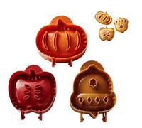 Christmas One-Press Mano Pie Maker, 3 mini tasche con fiocchi di neve, decorazioni natalizie per albero di Natale, 3 pezzi per biscotti pastries, kit di cottura per feste di Natale