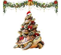 Christmas Ornament - 2D Acrylic Animal | Stacked Tree Decor