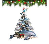 Christmas Ornament - 2D Acrylic Animal | Stacked Tree Decor