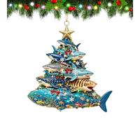 Christmas Ornament - 2D Acrylic Animal | Stacked Tree Decor