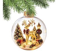 Christmas Ornament Ball - 4.72 Inches | Clear Acrylic Snow Globe