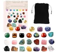 Christmas Ornament Countdown - 24 Days Crystals, 2025 Decorative Crystal and Stone Set for Christmas Countdown | Ornament Decorations for Women, Men Boys, Girls | Ideal for Yoga Lovers