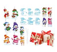 Christmas Ornament Craft - 2D DIY Holiday Decorations with Stickers, Fun Ornament Making stuff for Kids and Adults to Decorate Christmas Tree glasses or Home, 4,72 x 3,94 Inches