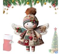 Christmas Ornament Craft - Angel Decoration Kit for Holiday Tree | Handmade Vintage Style with Craft Accessories, Art Set for Adults Girls Beginner Handicraft Lovers Home Decoration Party, 15cm Cloth