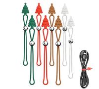 Christmas Ornament Hooks - Lunghi lasting Ties - 8 pezzi Reusable Decoration Hangers - Seasonal Decor For Mantle Stocking Wreath Door Window Stairways Wall Living Room Bedroom Hall Balcony Office