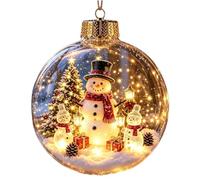 Christmas Ornament Light Up - LED Warm Winter Snowman Bear Penguin Decor