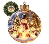 Christmas Ornament Light Up LED - Warm Winter Snowman Bear Penguin Decor