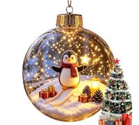 Christmas Ornament Light Up LED - Warm Winter Snowman Bear Penguin Decor
