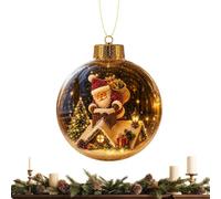 Christmas Ornament Light Up Light-Up - Mini Holiday Scene Glowing Holiday