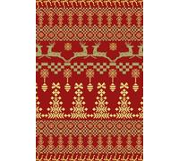 Christmas ornament pixel style: A 6x9 Inch Notebook with 120 Lined Pages Inspired by Traditional Ethnic Embroidery and Folk Art Motifs