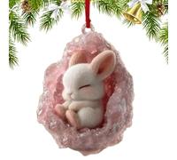 Christmas Ornaments - 4inch Acrylic Animal Pendant for Holiday Decorating, Detailed 2d Charm Style with Display Finish, Seasonal Figurine Decor for Home Garden Tree Window Party Gathering