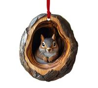 Christmas Ornaments - Acrylic Animal Pendants, Flat 2d Figurine Decorations, Hanging Tree Accent for Holiday Farmhouse Seasonal Display | Garden Party Favor Winter Home Décor Lovers Gift Accessories