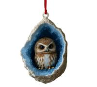 Christmas Ornaments - Animal in Hole Acrylic Pendant for Festive Decorating, Lightweight 2d Figurine Design with Bright Seasonal Detail, Christmas Decor for Tree Home Garden Window Display Party Favo