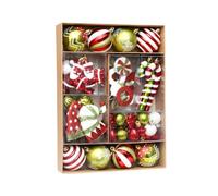 Christmas Ornaments for Tree 50 Pieces - Shatterproof Festive Decor | Christmas Picks and Sprays for Homeowners Decorators Renters Home Office Apartment Living Room Study Bedroom