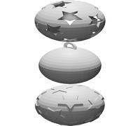 Christmas Ornaments Hollow Sphere Design with Hook - Decorative Tree Set