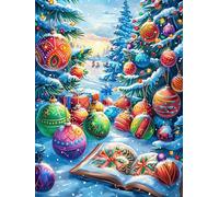 Christmas Ornaments in Magical Forest Puzzle 500 Pezzi Multicolore Creativo Ragazzi Gioco Educativo Intelligenza Idea Regalo Per Figlio 500 PCS