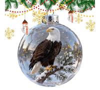 Christmas Ornaments - Nature’s Birds Crystal Glass Ornament Set, Christmas Tree Decorations, Christmaas Tree Decoration, Bird, Eagle Hummingbird Ball Charm For Holiday, Indoor, Home