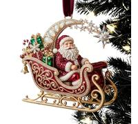 Christmas Ornaments Santa 2D Acrylic Cute Rhinestone Decoration