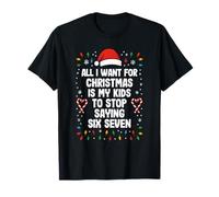 Christmas Parents Kids Six Seven Meme Maglietta