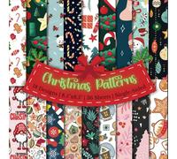 Christmas Patterns Scrapbook Paper Craft Pad: 18 Cute X'mas Designs, 36 Single-Side Sheets. 8.5"x8.5" Size Scrapbooking Paper. Great For Card Making, ... Collage, Cardstock, DIY Projects & More