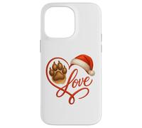 Christmas Paw Love Heart Santa Dog Mom Funny Pet Lover Dogs Custodia per iPhone 14 Pro Max