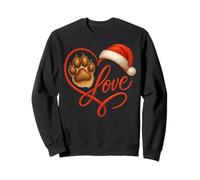 Christmas Paw Love Heart Santa Dog Mom Funny Pet Lover Dogs Felpa