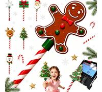 Christmas Payment Wand,3D Printed Christmas Tap-To-Pay Wand，B | Christmas Tree Magic Wand with Candy Cane Handle, 3D Printed Credit Card Holder, Magical Holiday Gift for Credit Card