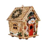 Christmas Pearl Art Kit - Sparkling Rhinestone Wooden Framed House Decor