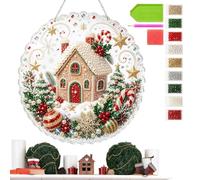 Christmas Pearl Art Ornaments - Rhinestone, 2D Acrylic Holiday Tree Decor