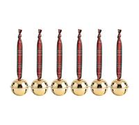 Christmas Pendant, Rustic Entryway Decor, Cast Iron Look Finish, Clear Chime Sound Functionality, Top Seasonal Supplies, Small Medium Size, For Wreaths Garland Mantelpiece Decoration